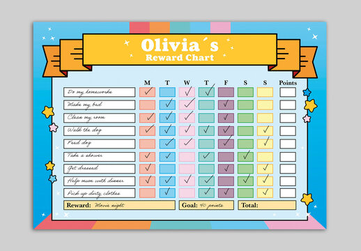 Kids Reward Chore Chart