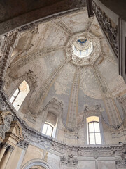 Decaying Grandeur Ornate Dome Interior with Oculus and Windows