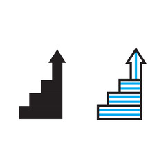 Fototapeta premium Growth success progress upward arrow