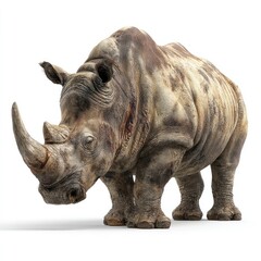 Obraz premium Powerful Rhino Standing Wildlife Photography