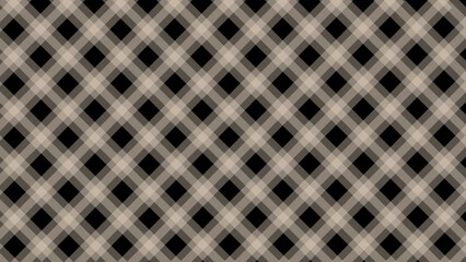 Diagonal beige checkered plaid in the black background	