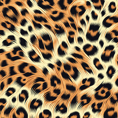 Seamless Animal Wildlife Skin Pattern. Leopard Skin Texture Pattern Vector. Leopard Fur Camouflage Background, minimal look for fashion and textile.