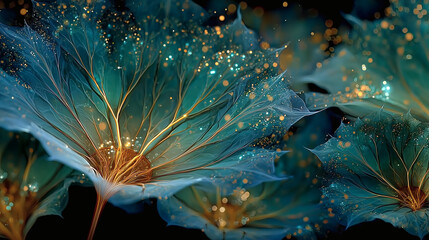  Turquoise Fantasy Flowers