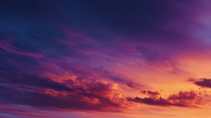 Obraz premium A breathtaking sky, painted with hues of orange, purple, and blue
