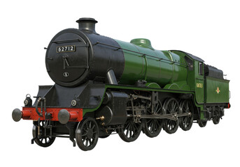 Isolated British Rail Class A1 locomotive, historical steam engine, old fashioned transport