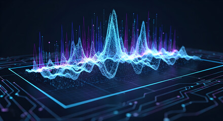 Digital Sound Wave, Audio Visualization, Data Analysis Technology