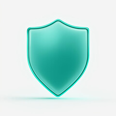 Silver vector shield icon illustration for security, protection, and safety design