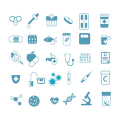 Medical Line Icons Set