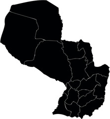 Simple map of Paraguay vector illustration 