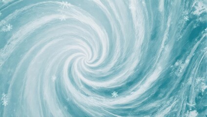 Abstract swirling vortex of turquoise and white liquid.