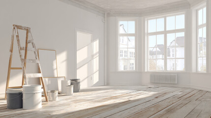 Obraz premium modern living room under renovation,