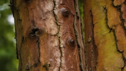 Close-up of a textured tree bark with rough surface.