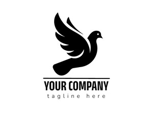 dove logo icon, icon isolated on white background type 2
