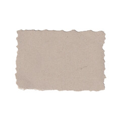 Rectangular Ripped Kraft Paper Piece PNG | Isolated Brown Cardboard Note with Rough Deckle Edges for Rustic and Eco-Friendly Design.

