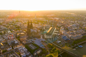 Cologne Cityscape during summer