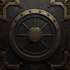 Fototapeta premium Generative AI - Abstract Upward Arrow Symbol, Rough Dark Stone Texture with Glowing Orange Fissures, Progress Concept 