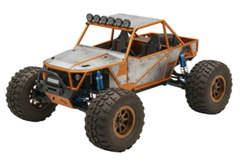 Isolated RC rock crawler truck car for off roading and rock climbing hobby and racing fun