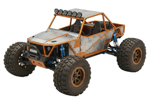 Isolated RC rock crawler truck car for off roading and rock climbing hobby and racing fun