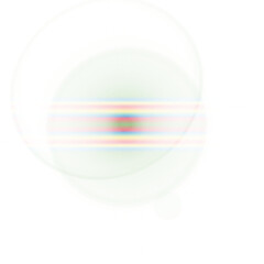 Lens flare effect abstract light streak with colorful spectrum isolated on white background for overlay and design