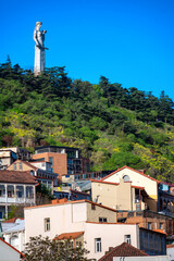 Historic center of Tbilisi, Georgia and the iconic Mother of Georgia statue