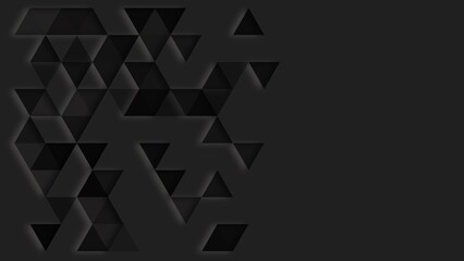 Minimalist dark background featuring a sophisticated geometric triangular pattern for modern design