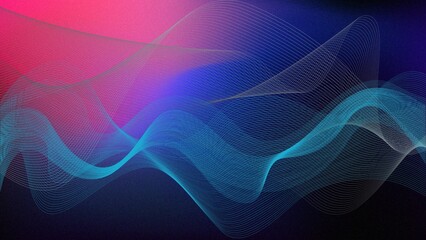 Abstract Wavy Lines and Gradients in Blue, Purple, and Pink