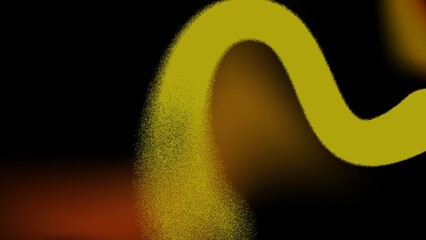 Dynamic golden waves and particle effect on abstract dark background