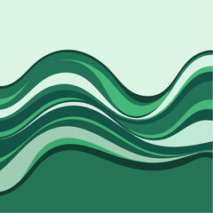 Abstract green wavy lines pattern with flowing organic shapes creating a modern and dynamic background design.