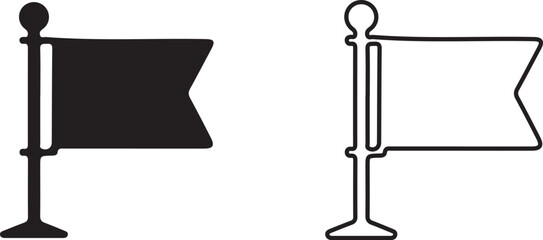 Flag symbol design for web banners and presentations flat vector design