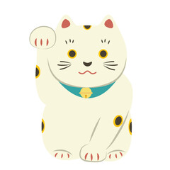 招き猫のシンプルイラスト