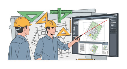 Collaborative architectural design review with engineers using digital blueprint