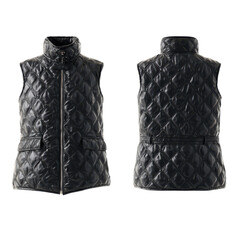 Black quilted vest