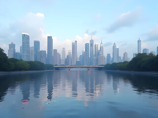 Obraz premium Modern city skyline 