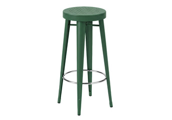 Isolated green stool on a neutral backdrop for design projects and creative compositions
