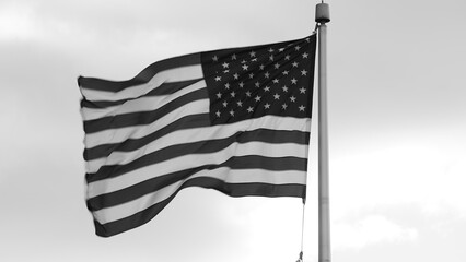 American Flag - Black & White