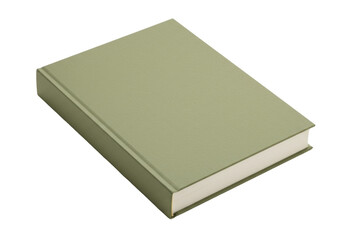 Isolated closed book with a plain cover and blank pages ready for writing or journaling