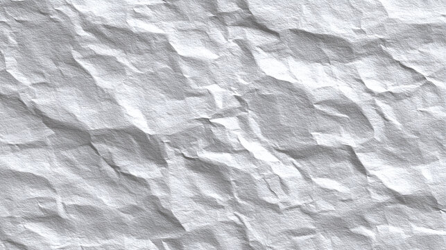 Close-up view of textured crumpled paper, evoking a sense of history and imperfection. The paper's surface is full of shadows and wrinkles