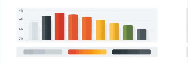 Trends Displayed in a Colorful Bar Chart Showing Data Over Time in a Clean and Modern Layout