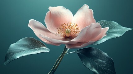 Exquisite Cinematic Pastel Flower Illustration