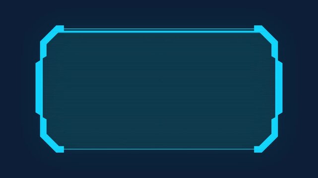 Futuristic digital hud interface animation with glowing blue frame and grid background for sci-fi dashboards and overlays
hud frame reveal animation with vhs retro or glitch effect
 - Powered by Adobe
