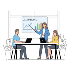 Data Insights Presentation Vector Illustration