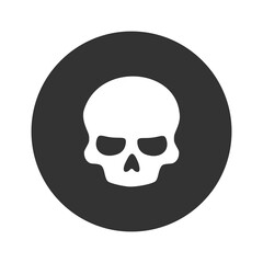 Skull icon isolated on transparent background