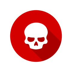 Skull icon isolated on transparent background