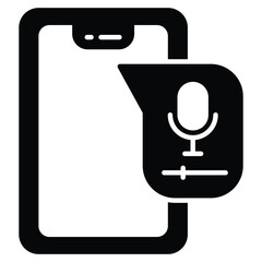 Audio Recorder Icon for Voice Recording and Podcast Creation