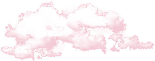 Fluffy white cumulus cloud formation isolated on transparent background for design