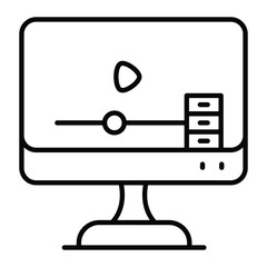 Fototapeta premium Video Quality Icon for Streaming Player and Display Control