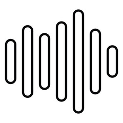 Audio Waveform Icon for Sound Visualization and Music Editing
