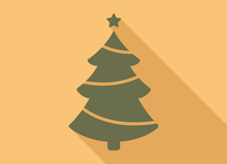 Abstract christmas tree, christmas holiday element - Vector illustration