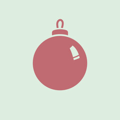 Christmas toy ball, Christmas holiday element - Vector illustration