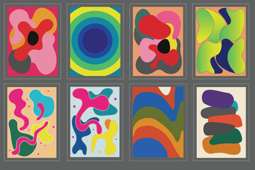 Modern Geometric Poster Set &mdash; Minimalist Abstract Art and Graphic Design Templates